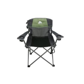 Oversized Big and Tall Camp Chair with Cup Holders, Green, Adult,