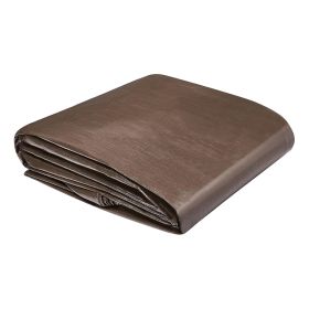 Basics Multi Purpose Waterproof Poly Tarp Cover, 20 X 20 FT, 10MIL Thick, Brown/Silver, 1-Pack