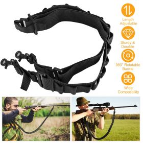 Tactical Shotgun Sling 2 Point Gun Sling Adjustable Shoulder Strap Rifle Shotgun Belts with 15-Shell Holders