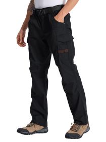 Mens Ripstop Cargo Work Pants with 13 Pockets Tactical Water Resistant Breathable Hiking Construction Pants (size: 38X34)